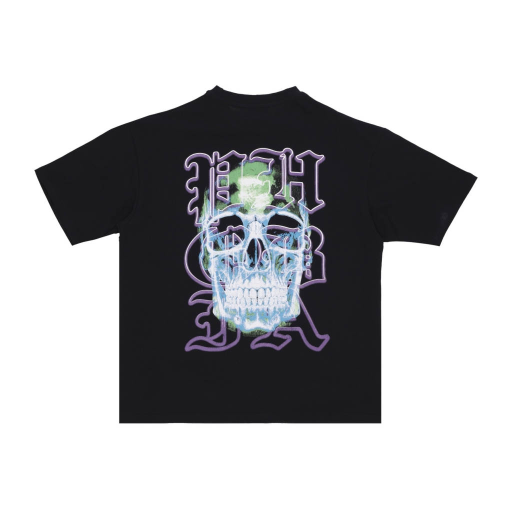 maglietta uomo skull print tee BLACK