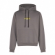 felpa leggera cappuccio uomo skull print hoodie GREY