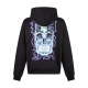 felpa leggera cappuccio uomo skull print hoodie BLACK