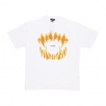 maglietta uomo mouth print tee WHITE/ORANGE