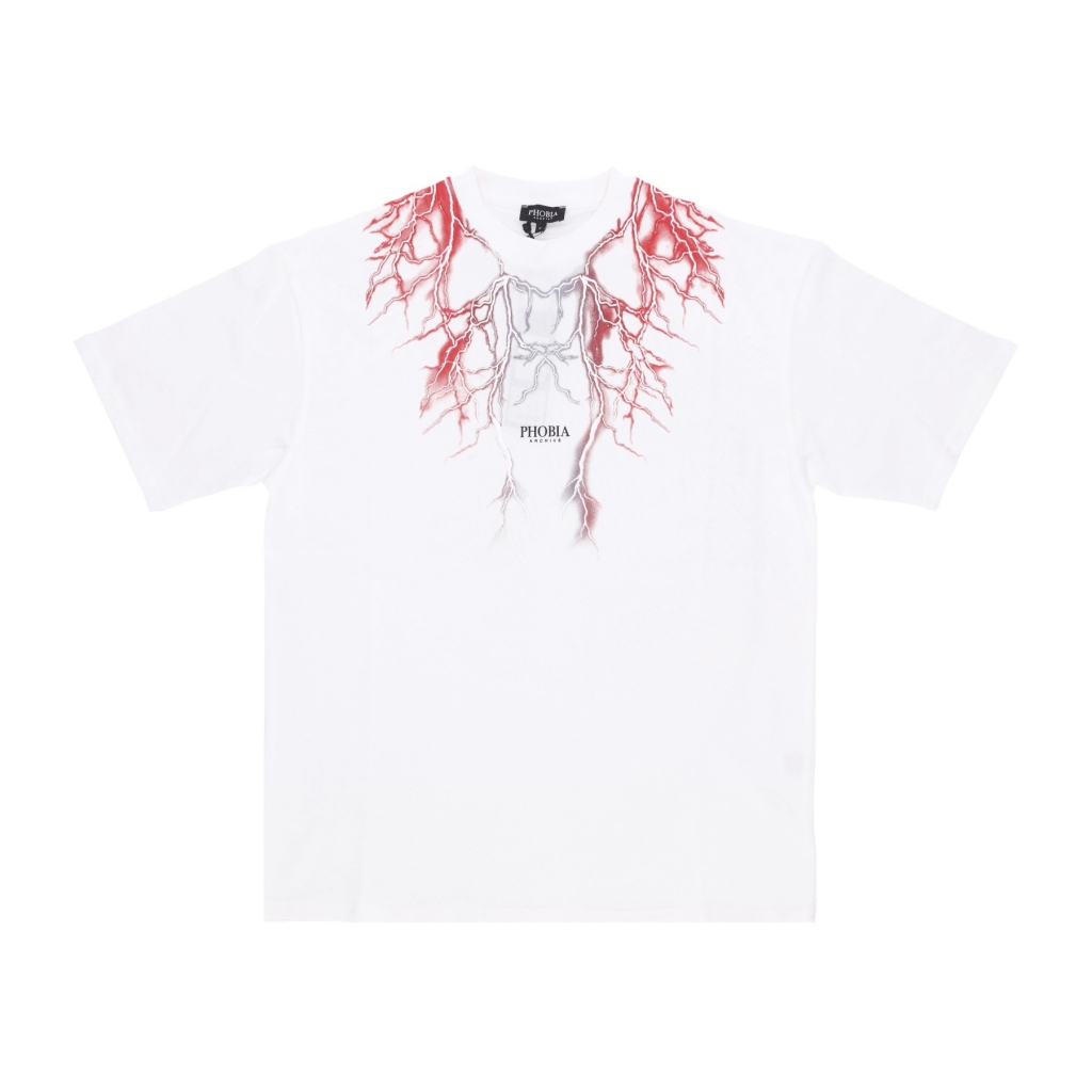 maglietta uomo lightning tee WHITE/RED/GREY