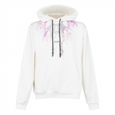 felpa leggera cappuccio uomo lightning hoodie WHITE/PURPLE/GREY