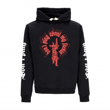 felpa leggera cappuccio uomo phobia print hoodie x emis killa BLACK