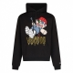 felpa leggera cappuccio uomo tdc voodoo print hoodie x testa di chezzo BLACK