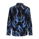 camicia manica lunga uomo all over lightning shirt BLACK/BLUE