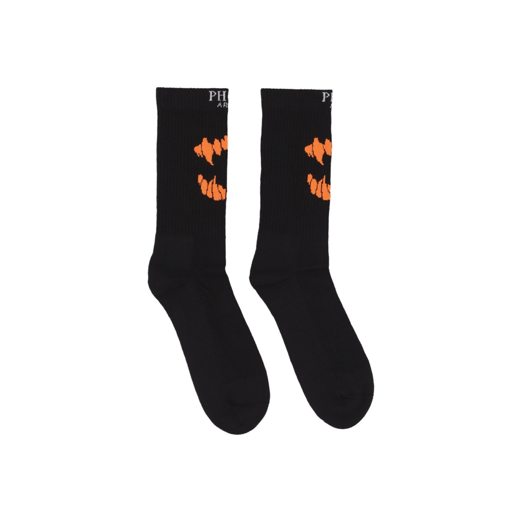 calza media uomo mouth print socks BLACK/ORANGE