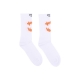 calza media uomo mouth print socks WHITE/ORANGE