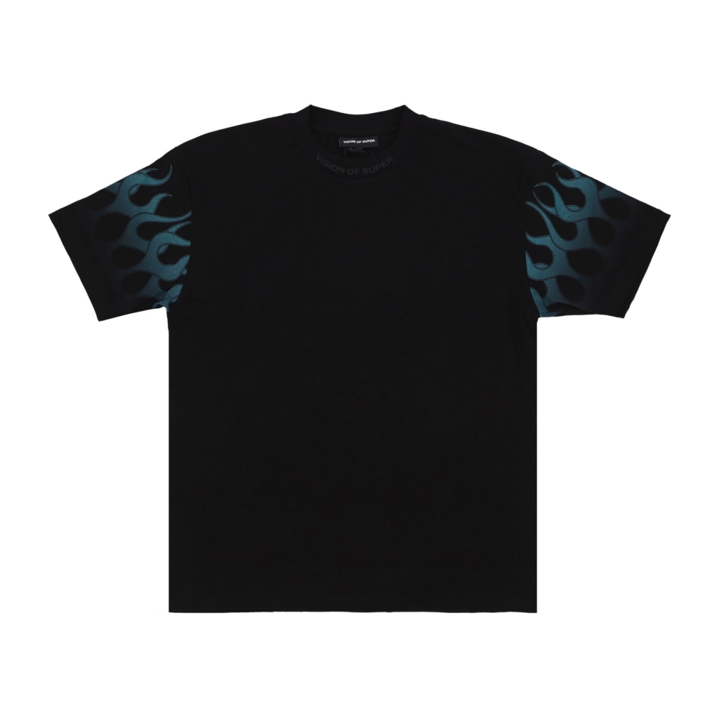 maglietta uomo racing flames tee BLACK