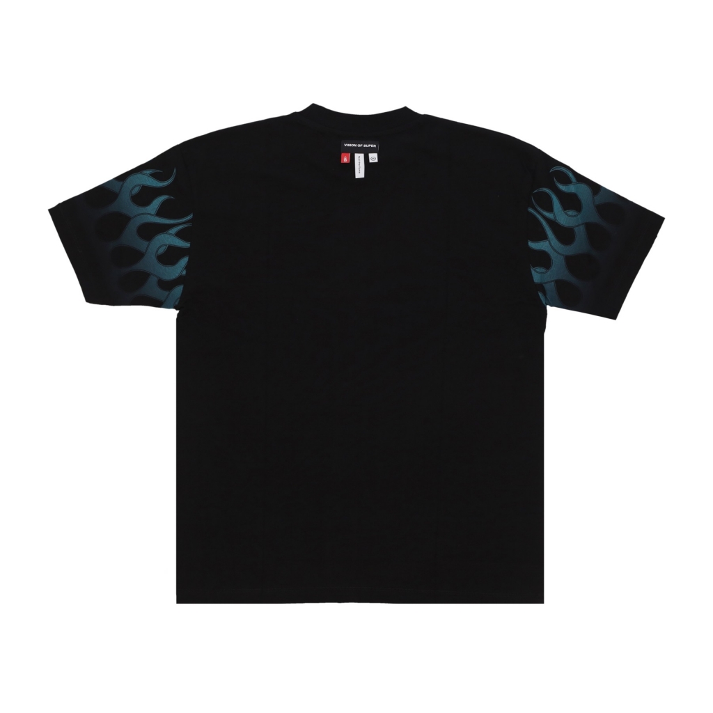 maglietta uomo racing flames tee BLACK