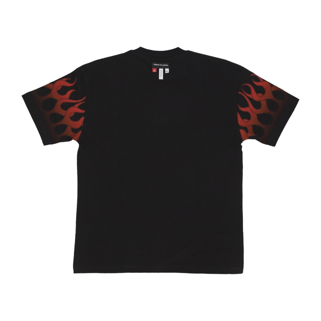 maglietta uomo racing flames tee BLACK/RED