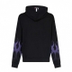 felpa leggera cappuccio uomo racing flames hoodie BLACK/PURPLE