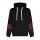 felpa leggera cappuccio uomo flames hoodie BLACK/RED