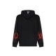 felpa leggera cappuccio uomo flames hoodie BLACK/RED