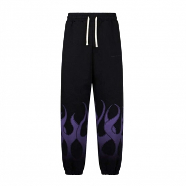 pantalone tuta leggero uomo flames pants BLACK/PURPLE