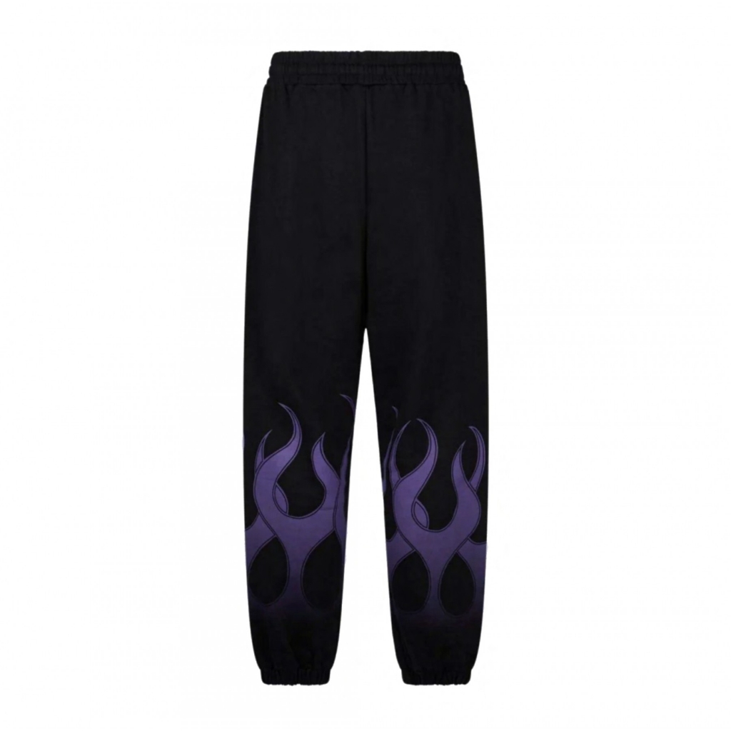 pantalone tuta leggero uomo flames pants BLACK/PURPLE