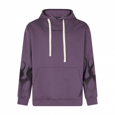 felpa leggera cappuccio uomo flames hoodie PURPLE/BLACK