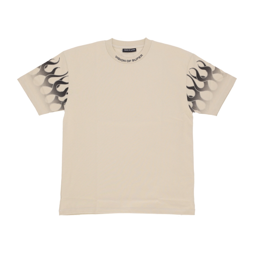 maglietta uomo flames tee SAND/BLACK