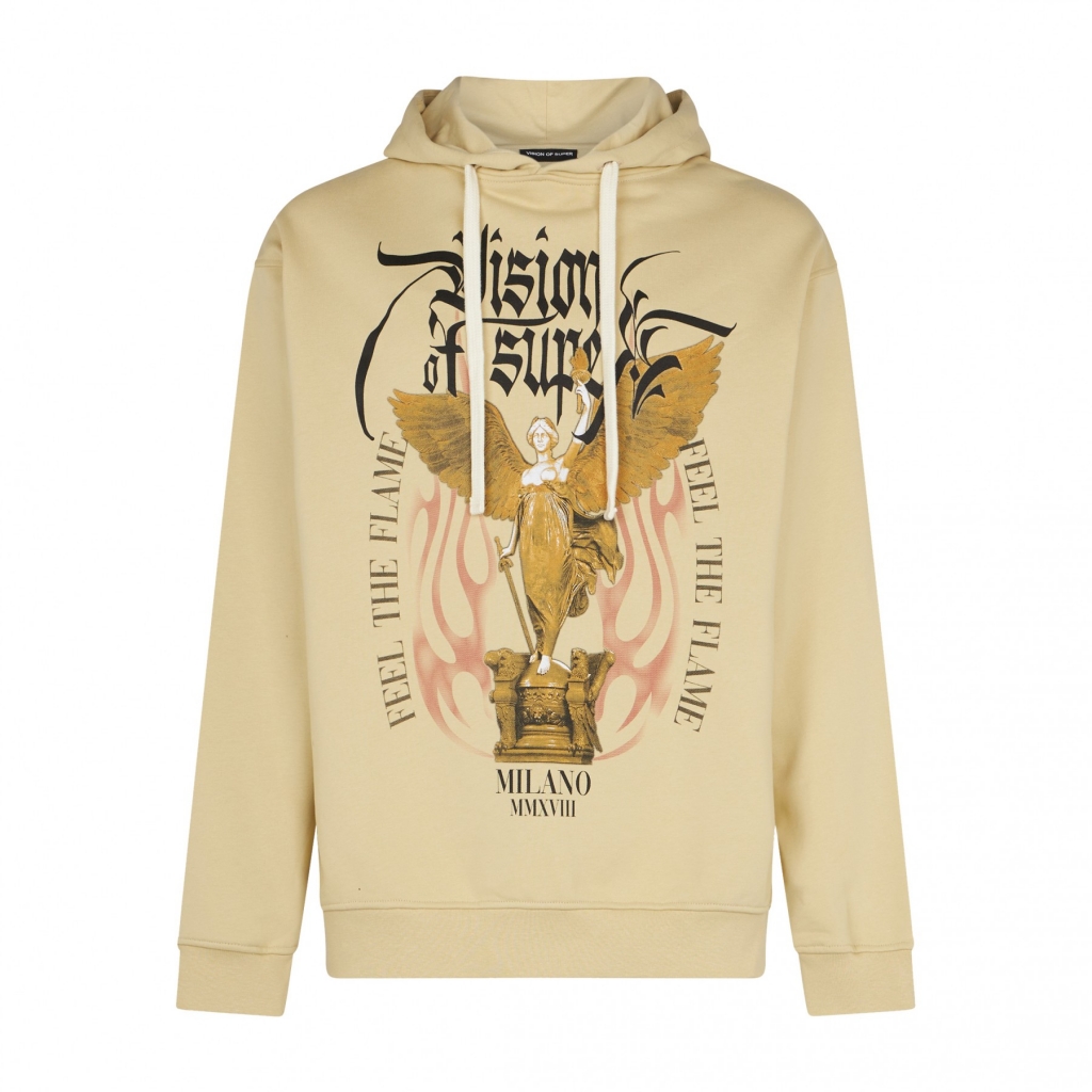 felpa leggera cappuccio uomo rock mather hoodie SAND