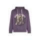 felpa leggera cappuccio uomo rock tiger print hoodie PURPLE