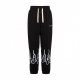 pantalone tuta leggero uomo embroidered flames pants BLACK/WHITE