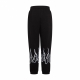 pantalone tuta leggero uomo embroidered flames pants BLACK/WHITE