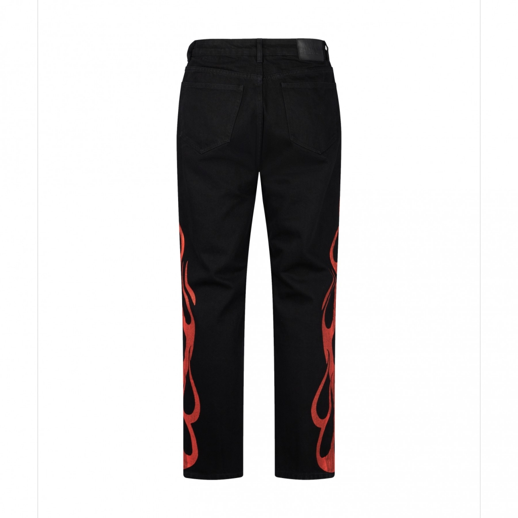 jeans uomo flames jeans BLACK/RED