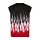 pullover smanicato uomo jacquard flames gilet BLACK/WHITE/RED