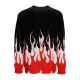 maglione uomo jacquard flames jumper BLACK/RED/WHITE