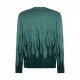 maglione uomo jacquard flames jumper BALSAM GREEN