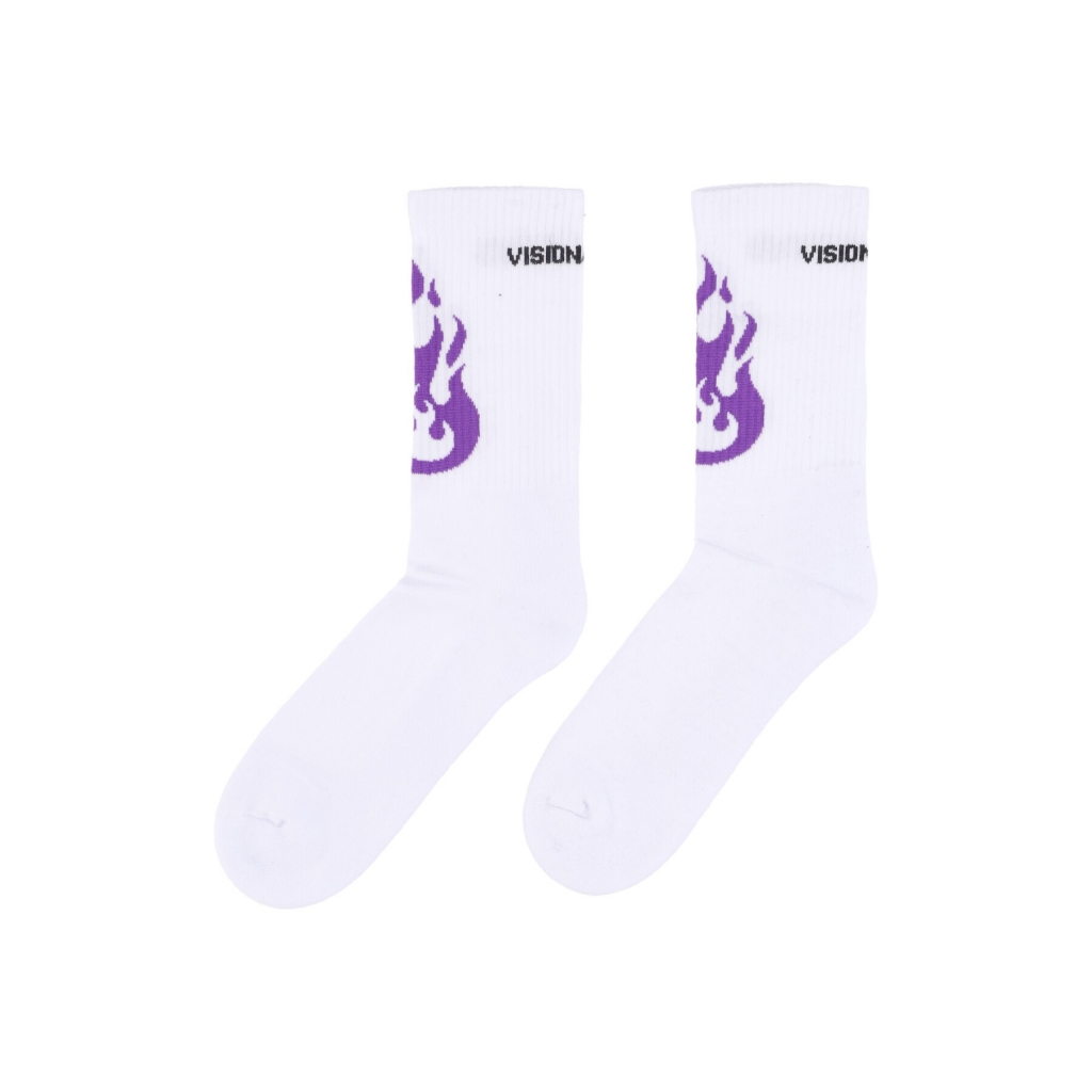 calza media uomo fire logo socks WHITE/PURPLE