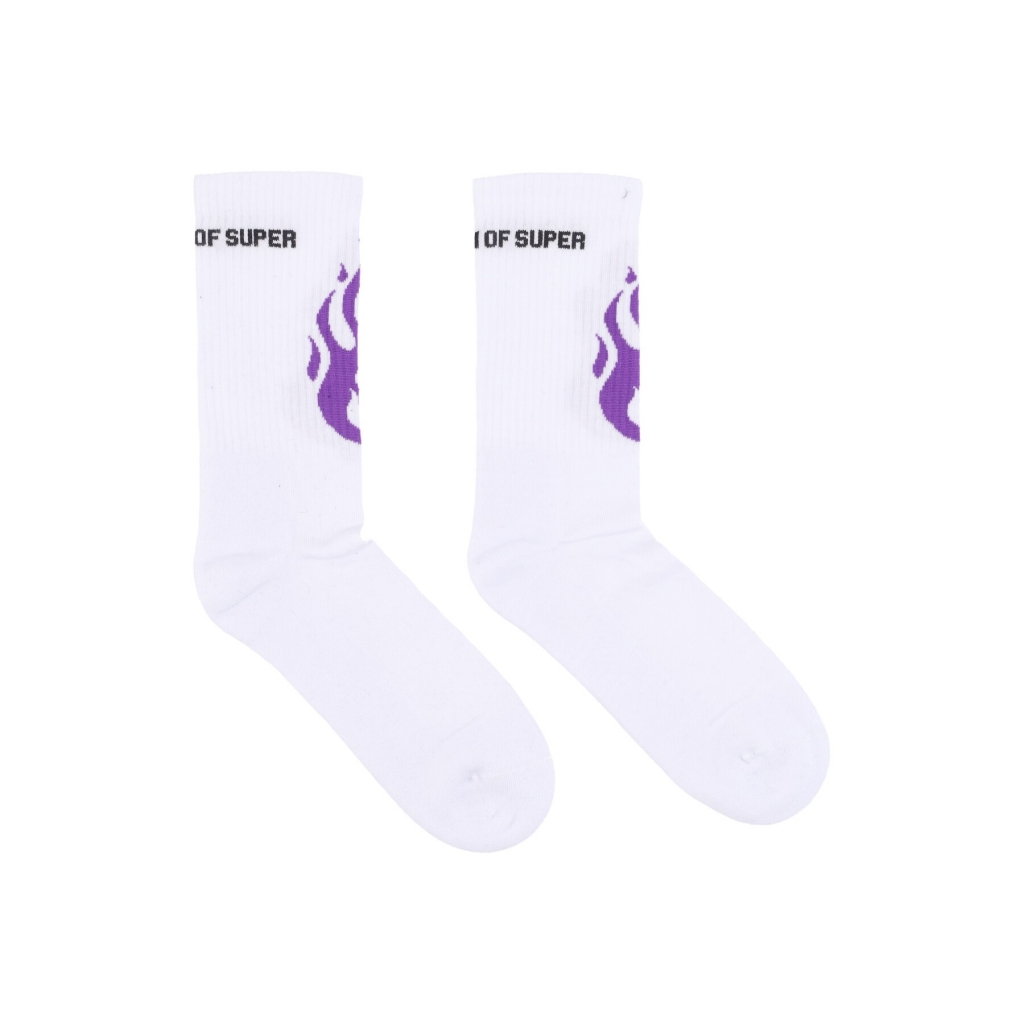 calza media uomo fire logo socks WHITE/PURPLE