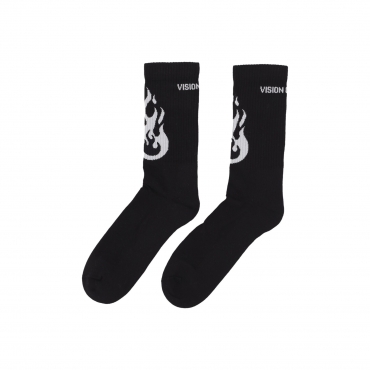 calza media uomo fire logo socks BLACK/WHITE