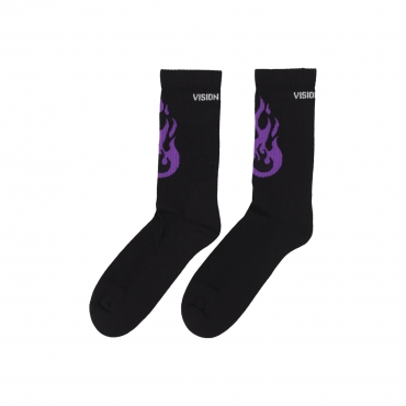 calza media uomo fire logo socks BLACK/PURPLE