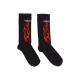 calza media uomo logo flames socks BLACK/RED/WHITE