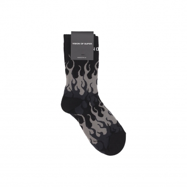 calza media uomo logo flames socks BLACK/GREY/WHITE