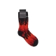 calza media uomo logo flames socks BLACK/RED/WHITE