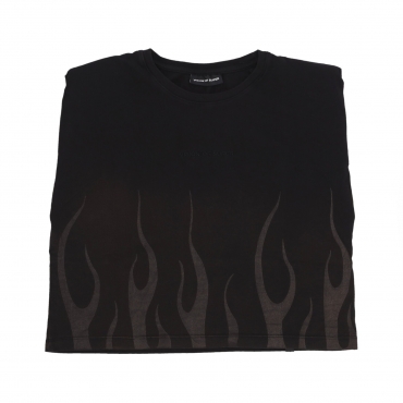 maglietta donna corrosive flames tee BLACK