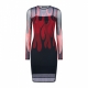 vestito donna flames dress BLACK/RED