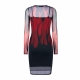 vestito donna flames dress BLACK/RED