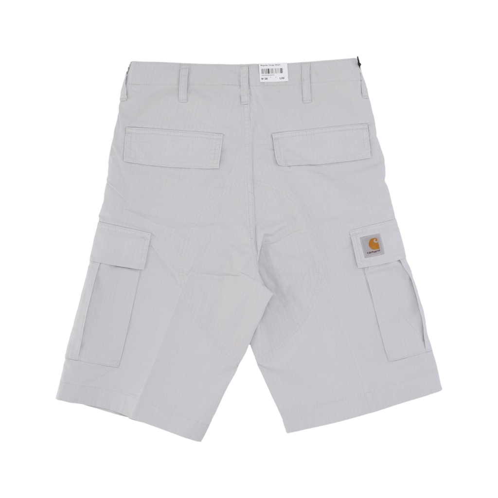 pantalone corto uomo regular cargo short SONIC SILVER RINSED