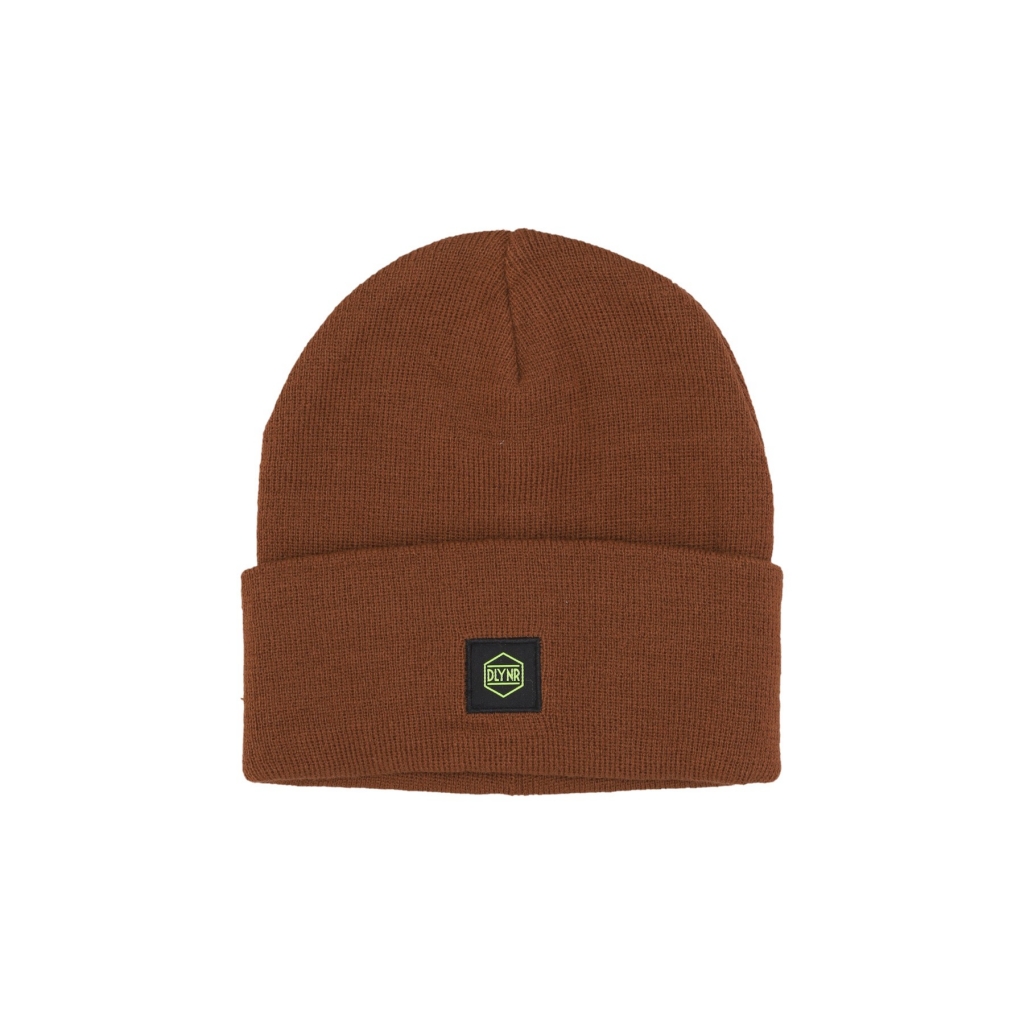 cappello uomo classic logo label beanie BROWN