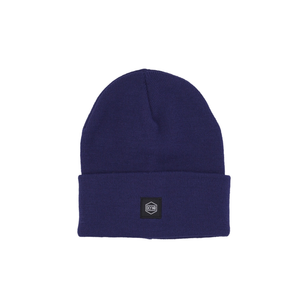 cappello uomo classic logo label beanie BLUE