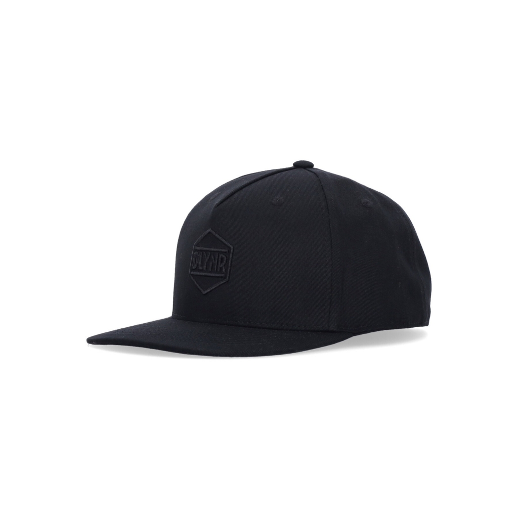 cappellino visiera piatta uomo 3d logo snapback BLACK