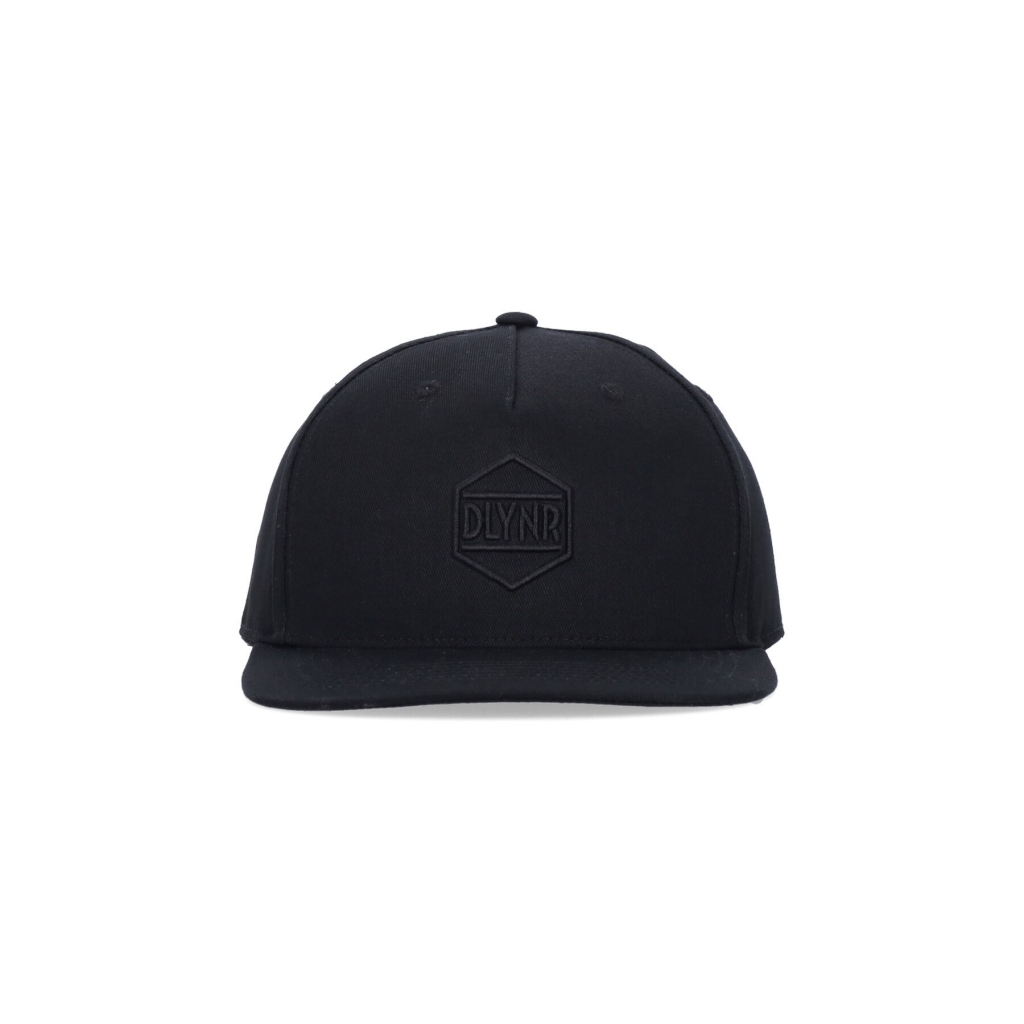 cappellino visiera piatta uomo 3d logo snapback BLACK