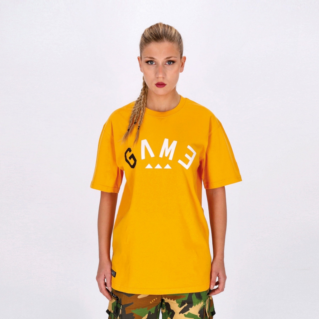 maglietta uomo arch logo tee MUSTARD