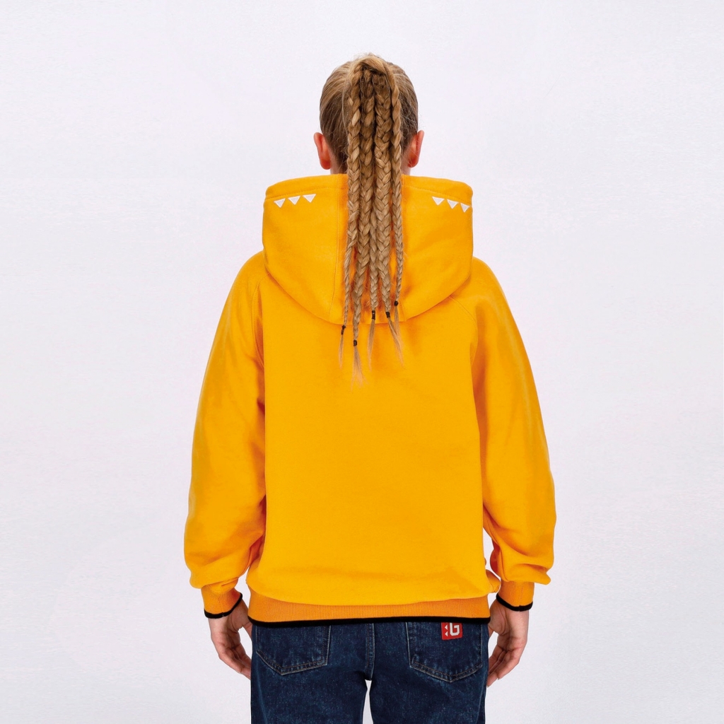 felpa cappuccio uomo arch logo hoodie MUSTARD