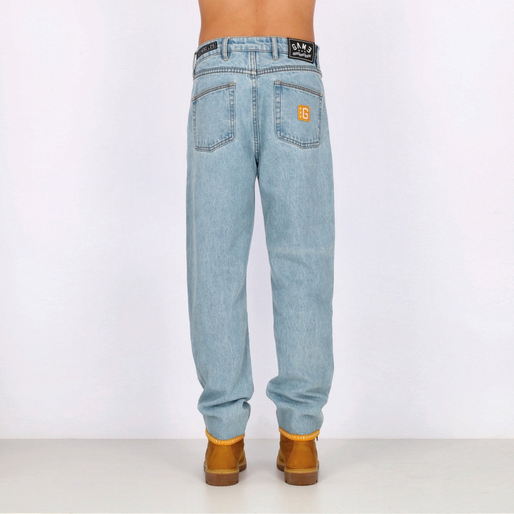 jeans uomo the lost tapes five pocket bleach washed denim LIGHT BLUE