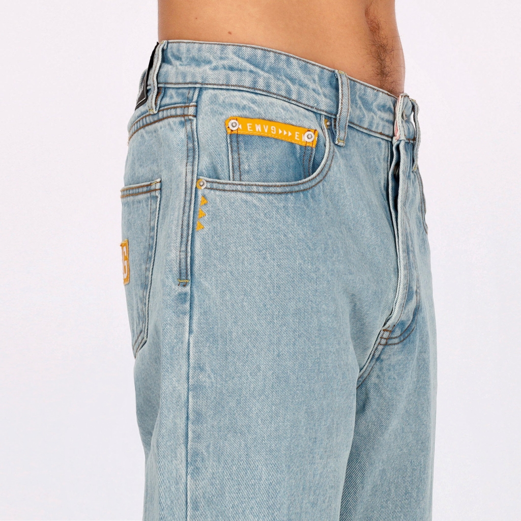 jeans uomo the lost tapes five pocket bleach washed denim LIGHT BLUE