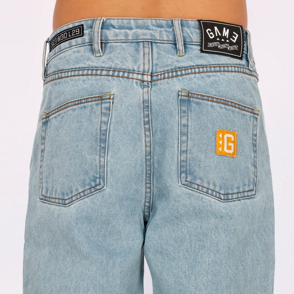 jeans uomo the lost tapes five pocket bleach washed denim LIGHT BLUE