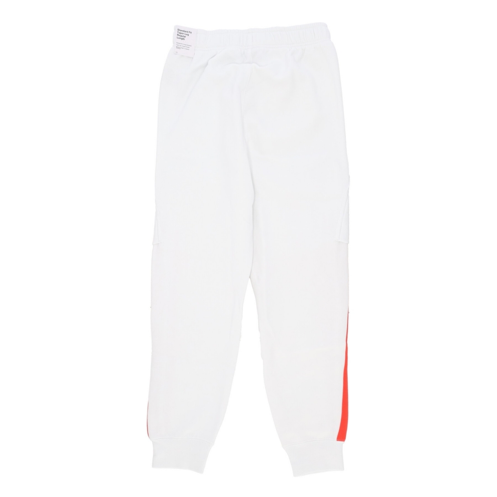 pantalone tuta felpato uomo air cargo pant fleece bb SUMMIT WHITE/LT CRIMSON